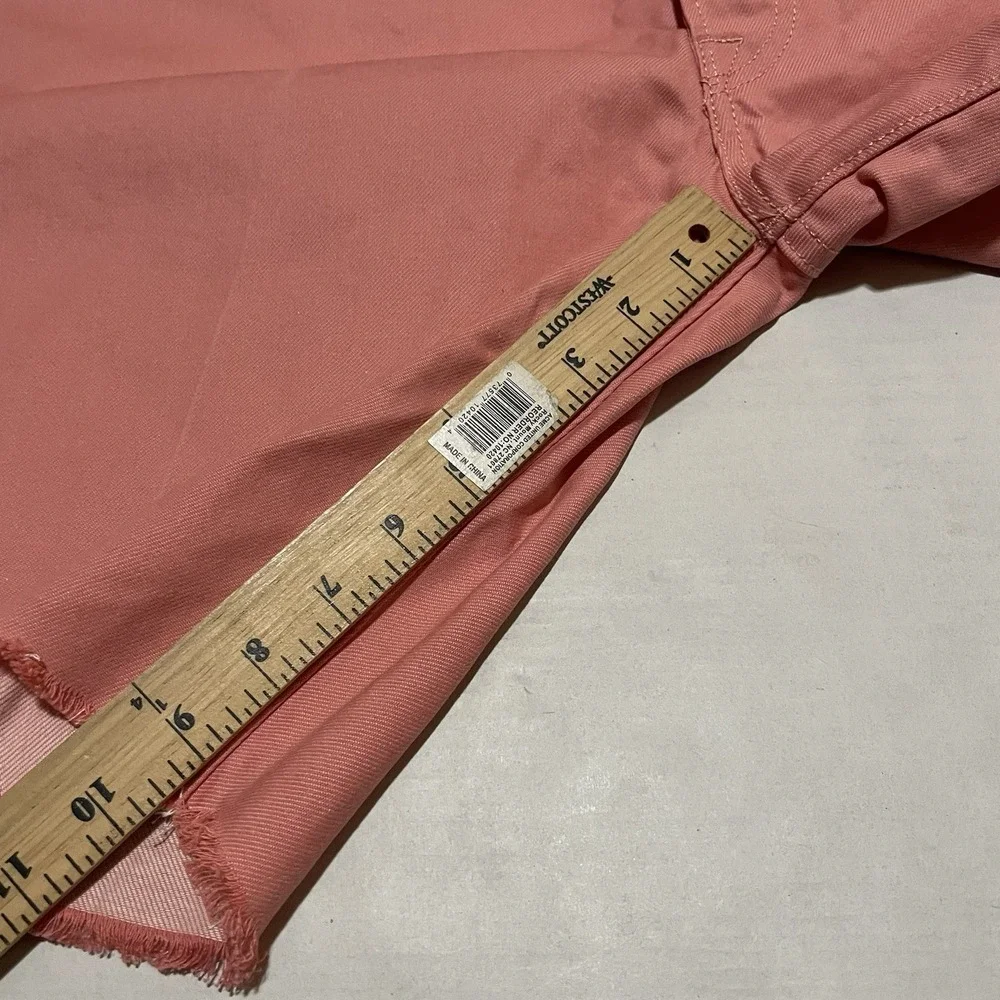 NWOT Levi's 501 Button Fly Men Shorts 44 X 10 Pink DIY‎ Cutoff Frayed Raw Hem